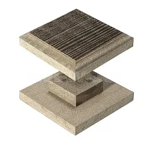 Ограждение из ДПК SaveWood Arbor Тёмно-коричневый Крышка столба 130х130 мм