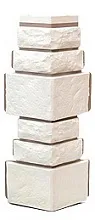 Угол наружный T-SIDING Дикий камень Белый 1013