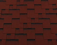 Гибкая черепица RoofShield Премиум Модерн Красный с оттенением в Обнинске