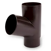 Тройник водосточный ПВХ Galeco PVC 124/80 Тёмно-коричневый в Обнинске