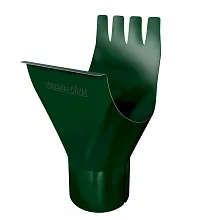 Воронка 125/90 мм металл водостока Grand Line 125/90 mm RAL 6005 Зелёный мох