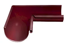Угол желоба 125 мм внутренний 90 град металл водостока Grand Line 125/90 mm RAL 3005 Красное вино