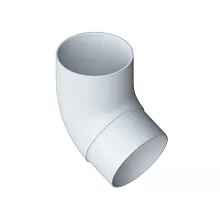 Колено водостока Galeco PVC 124/80 Белый в Обнинске