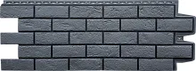 Фасадные панели Grand Line Состаренный кирпич Дизайн Графит со швом RAL 9005