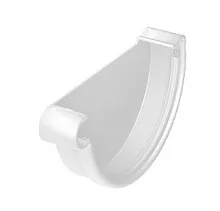Заглушка левая водостока Galeco PVC 124/80 Белый