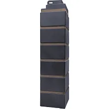 Угол наружный FineBer Кирпич облицовочный 3D Мокрый асфальт