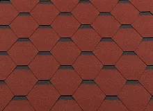 Гибкая черепица RoofShield Премиум Стандарт Красный с оттенением в Обнинске