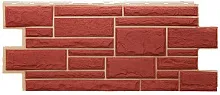 Фасадные панели T-SIDING Дикий камень Бордовый 3009