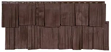 Фасадные панели T-SIDING Сайдинг ЭКО Щепа Браун