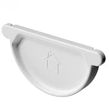 Заглушка желоба водостока Docke Stal Premium Пломбир RAL 9010 в Обнинске