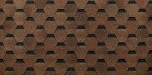 Гибкая черепица Docke Eurasia Шестигранник Светло-коричневый