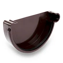 Заглушка левая водостока Galeco PVC 152/100 Тёмно-коричневый