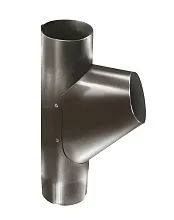 Тройник трубы 90 мм металл водостока Grand Line 125/90 mm RR 32 Тёмно-коричневый