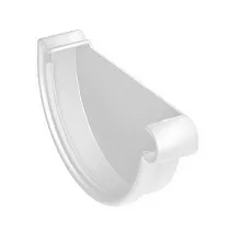 Заглушка правая  водостока Galeco PVC 124/80 Белый
