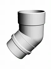 Колено 45 ПВХ водостока Docke LUX Пломбир в Обнинске