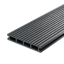 Террасная доска ДПК Decking Urban (В) 3 м Жжёный кедр | Графит