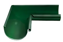 Угол желоба 125 мм внутренний 90 град металл водостока Grand Line 125/90 mm RAL 6005 Зелёный мох
