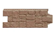 Фасадные панели Grand Line Крупный камень Design Plus Миндаль