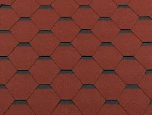 Гибкая черепица RoofShield Классик Стандарт Красный с оттенением в Обнинске