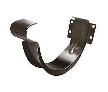 Крюк желоба короткий 125 мм металл водостока Grand Line 125/90 mm RR 32 Тёмно-коричневый