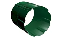Соединитель трубы 90 мм металл водостока Grand Line 125/90 mm RAL 6005 Зелёный мох