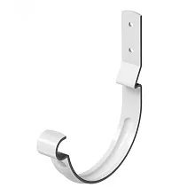 Карнизный крюк короткий водостока Docke Stal Premium Пломбир RAL 9010 в Обнинске