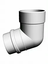 Колено 72 ПВХ водостока Docke LUX Пломбир в Обнинске